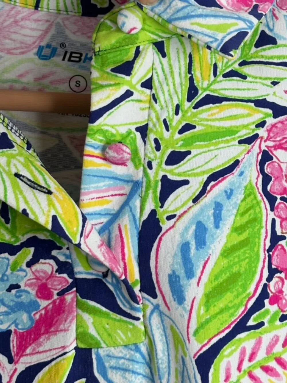 IBKUL Polo Dress S UPF 50+ Sun Protection Short Sleeve Tennis Pickleball Floral